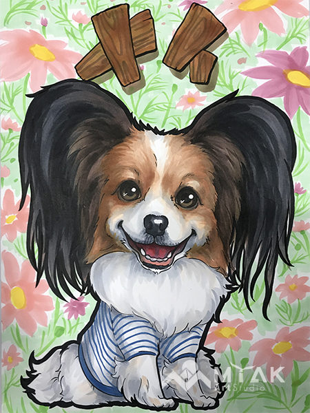 レギュラー似顔絵　Mサイズ　ペットイラスト